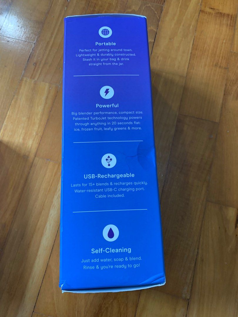 Blendjet portable blender with orbiter drinking lid, TV & Home