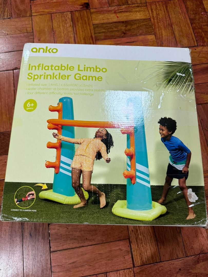 BNIB ANKO Inflatable Limbo Sprinkler Game for Kids, Hobbies & Toys