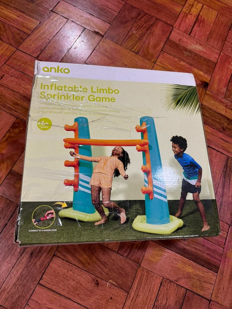 BNIB ANKO Inflatable Limbo Sprinkler Game for Kids, Hobbies & Toys
