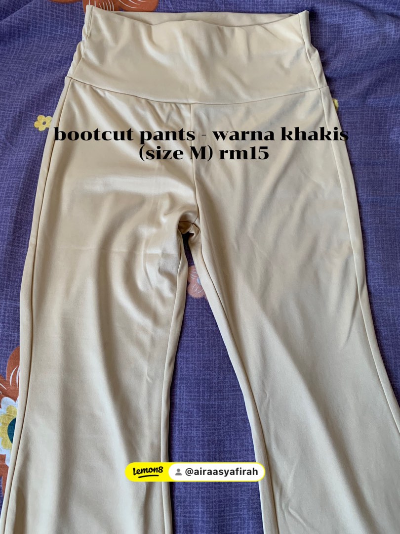 bootcut pants khaki Women s Fashion Bottoms Jeans