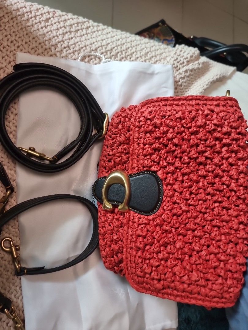 Coach discount raffia bag