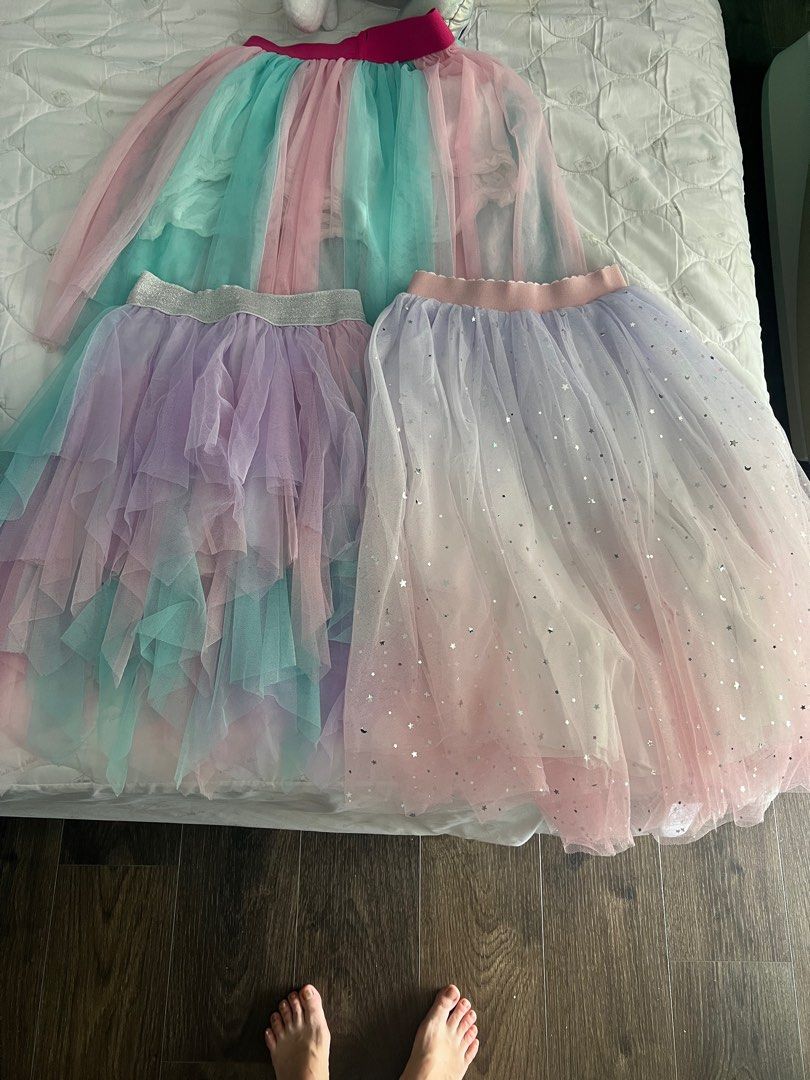Girls rainbow new arrivals tulle skirt