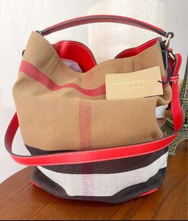 Burberry hobo bag canvas hot sale