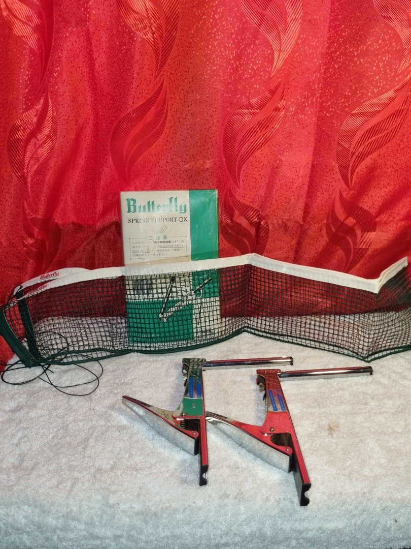 Butterfly Spring Support -DX with Table Tennis Net Included (Category: Racket and Ball Sports) located in Paombong. Submitted by sweetdeals0181656 (Listing ID 1275250324, Image 2). Description: Brand:Butterfly Made in Japan Net Dimension: 68 inches x 6 inches.