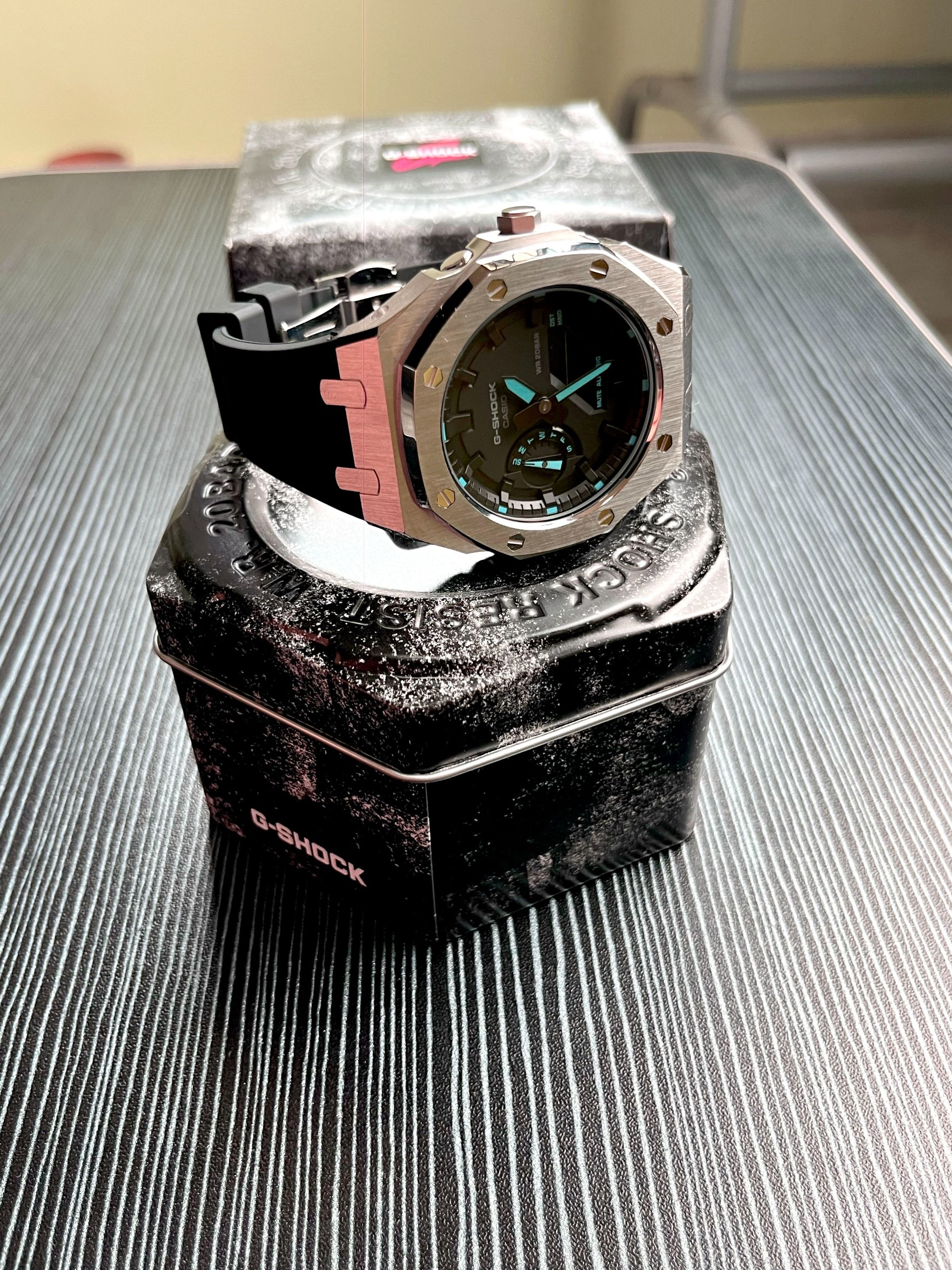 G shock sale custom metal bezel