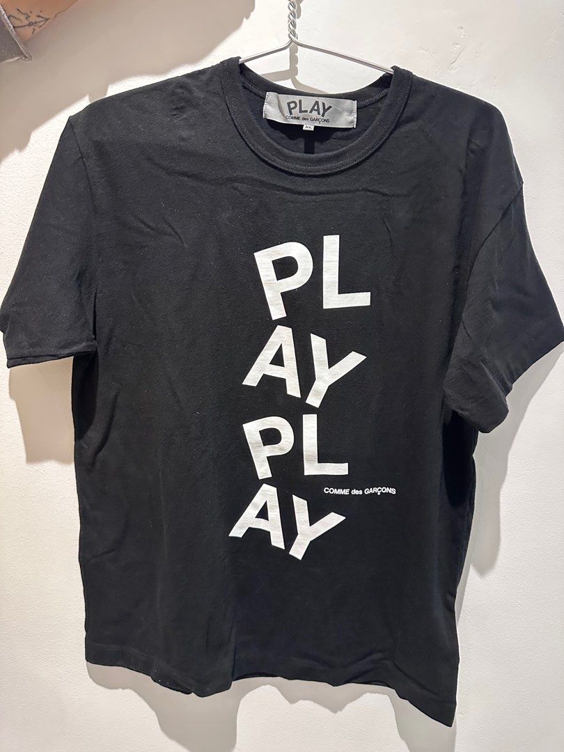 CDG Play T Shirt Men s XL Black color Men s Fashion Tops