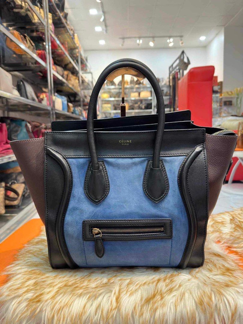 Celine tricolor luggage bag shop