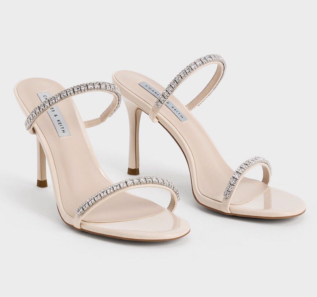 White best sale jewelled heels