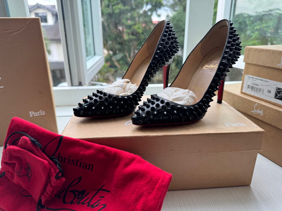 Christian Louboutin Pigalle Spikes 100 Patent