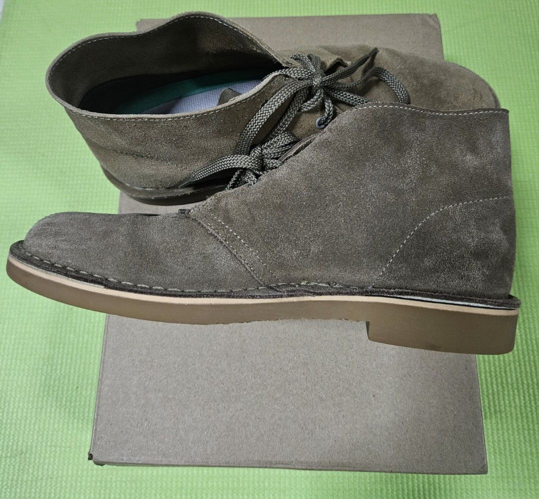 Clarks bushacre grey on sale suede