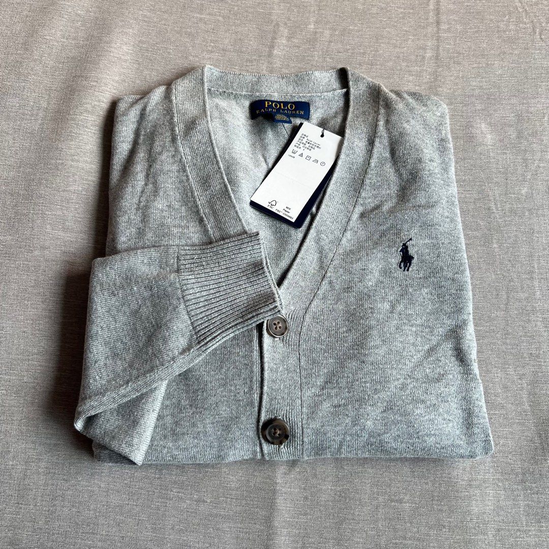 Clearance Bnwt Polo Ralph Lauren Grey Cardigan Authentic
