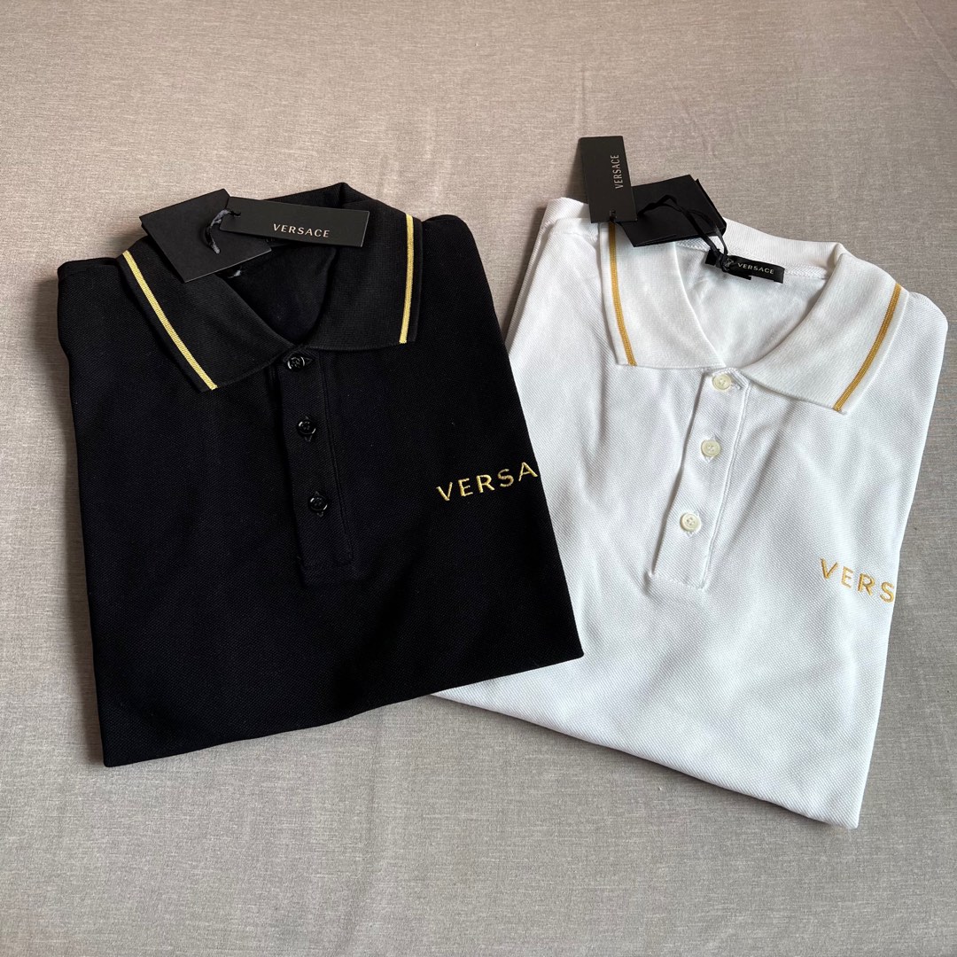 versace black polo t shirt