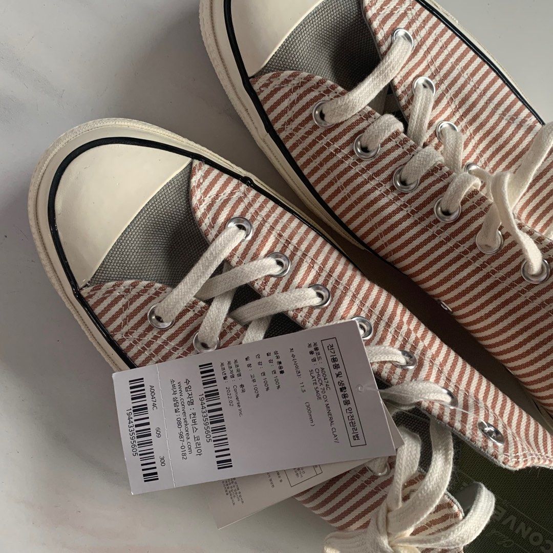 Converse UK12 US13 Striped Sneakers Men s Fashion Footwear