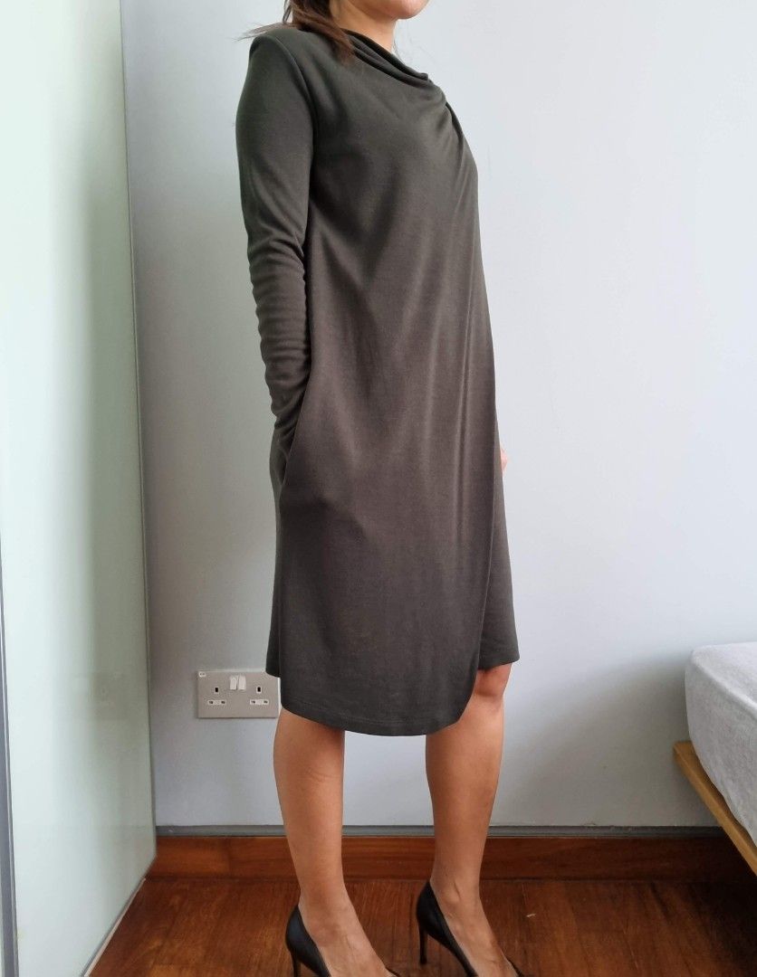 cos cowl neck long sleeve dress COS Cowl Neck Long Sleeve Dress