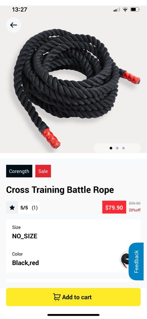 Cross training battle rope discount