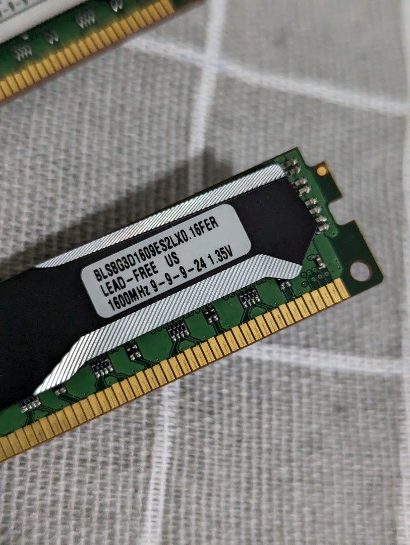 Crucial ballistix low profile ddr3 ram 8gb x2
