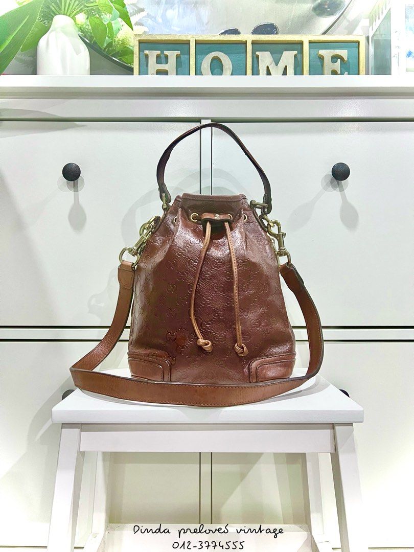 Vintage gucci sales drawstring bucket bag