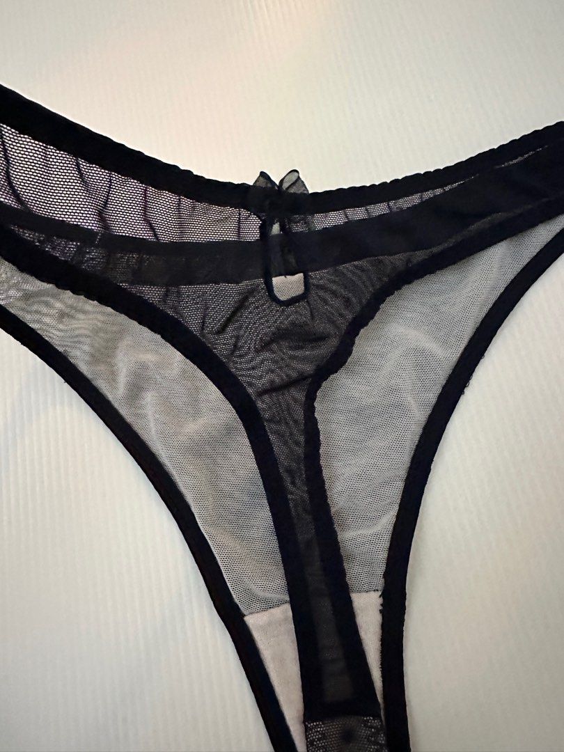 DKNY Black See-Through Thong Panty, Women's Fashion, New Undergarments &  Loungewear on Carousell
