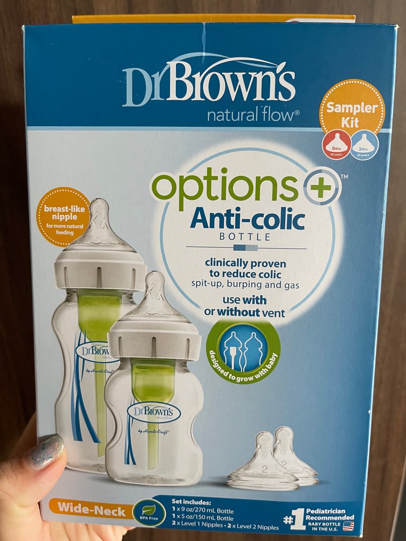 Baby Bottle Dr Brown's Newborn Pacifier Glass Bottles Newborn Brown's Natural Flowu00ae Anti-Colic