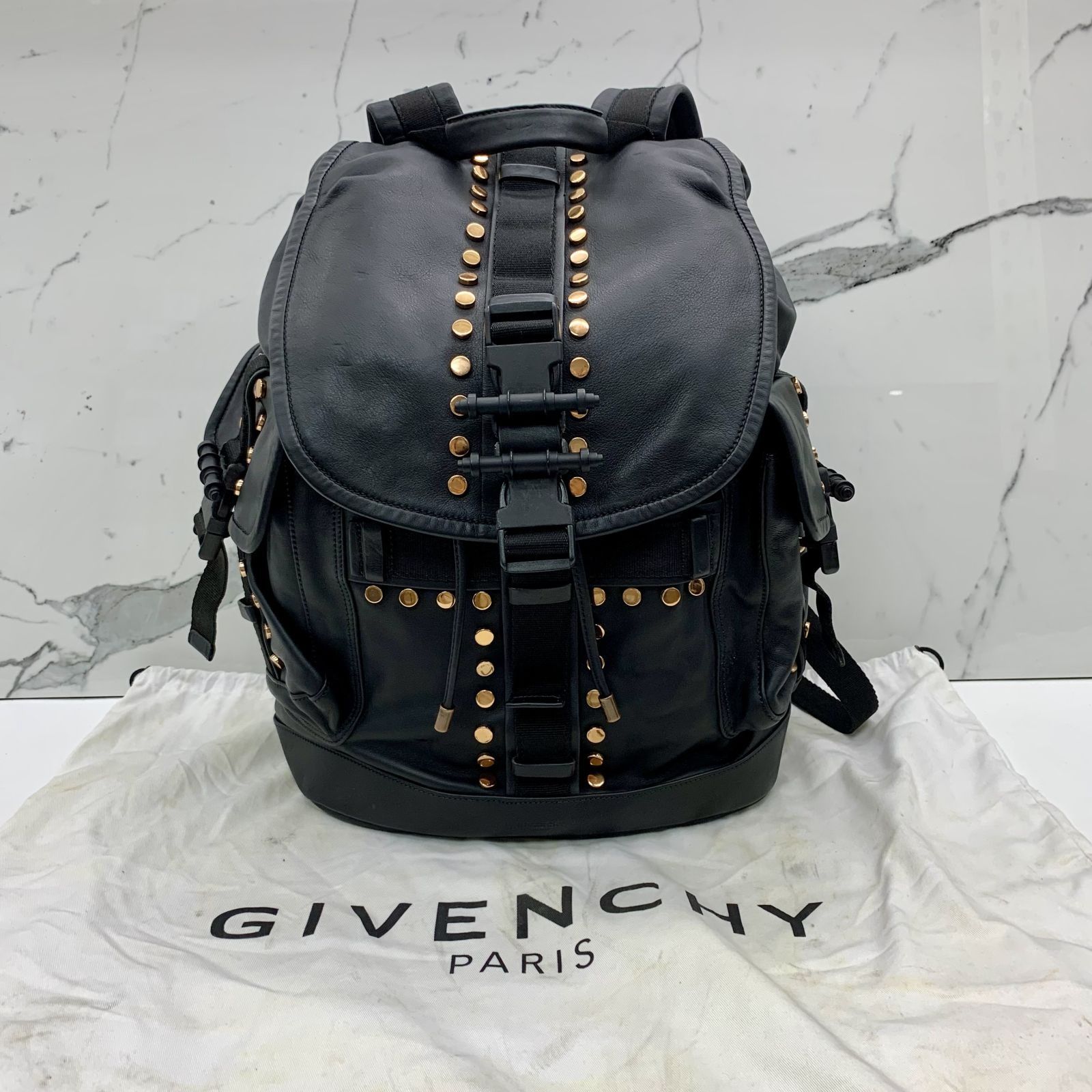 GIVENCHY BLACK STUDS BACKPACK 237045019 Luxury Bags Wallets