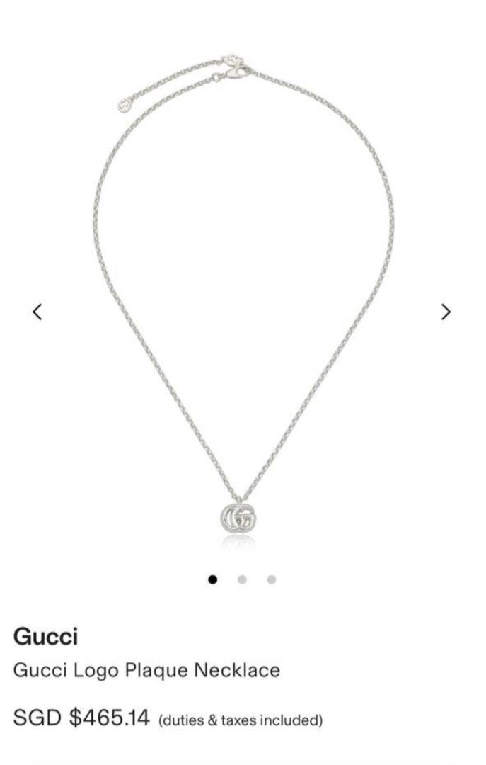Gucci Logo Plaque necklace Women s Fashion Jewelry Organisers