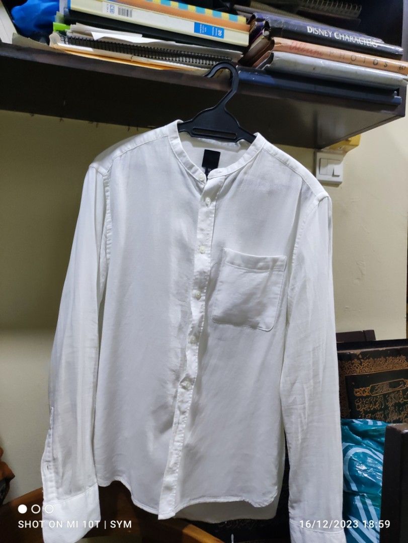 H M h m White Shirt Men Original Men s Fashion Tops Sets