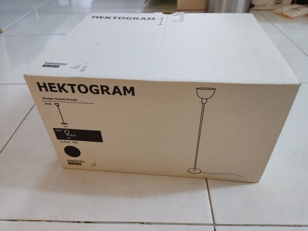 IKEA Floor Lamp HEKTOGRAM, Furniture & Home Living, Lighting & Fans