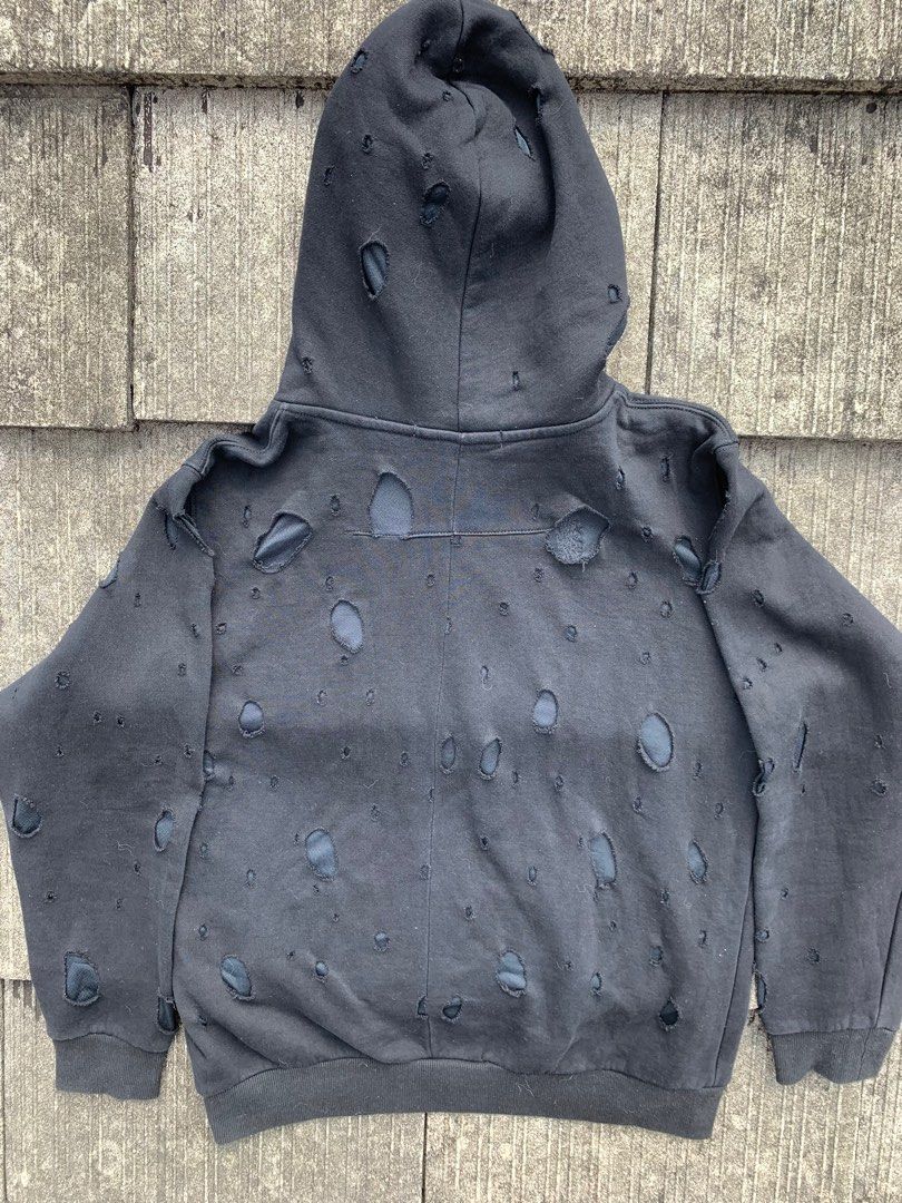 Fleece Hoodie Givenchy Black Hoodie With Holes Hoodie Givenchy