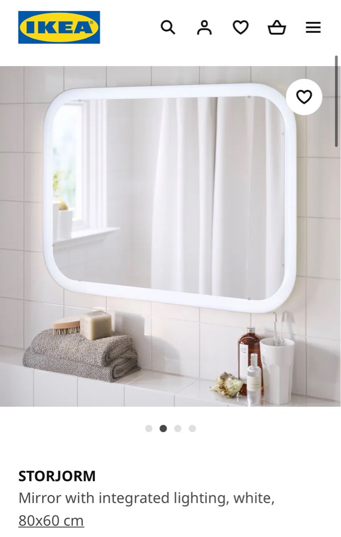 Ikea led shop bathroom mirror