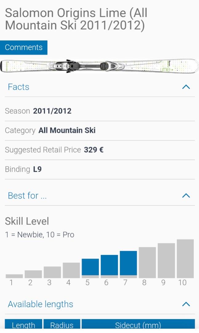 Intermediate Ski set Salomon Origins Lime All Mountain Ski Women s