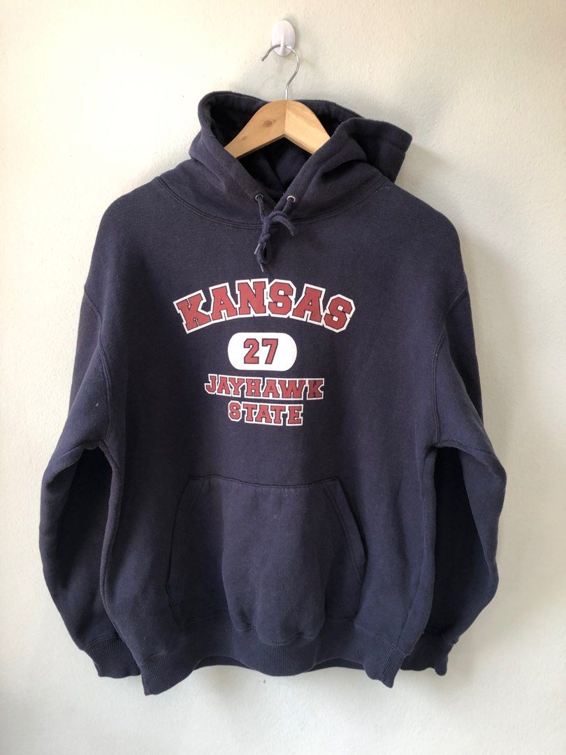 Kansas jayhawk american football hoodie Men s Fashion Tops