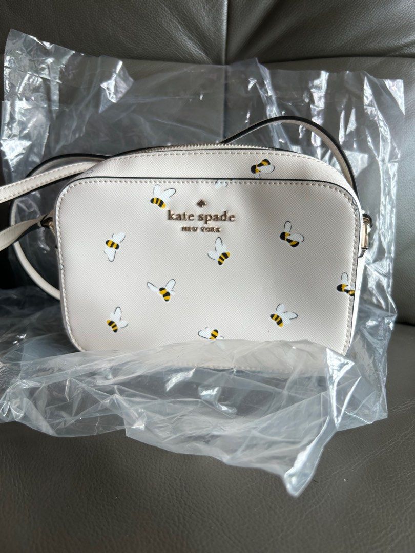 Kate Spade Bee Printed Mini Camera bag, Luxury, Bags u0026 Wallets on Carousell