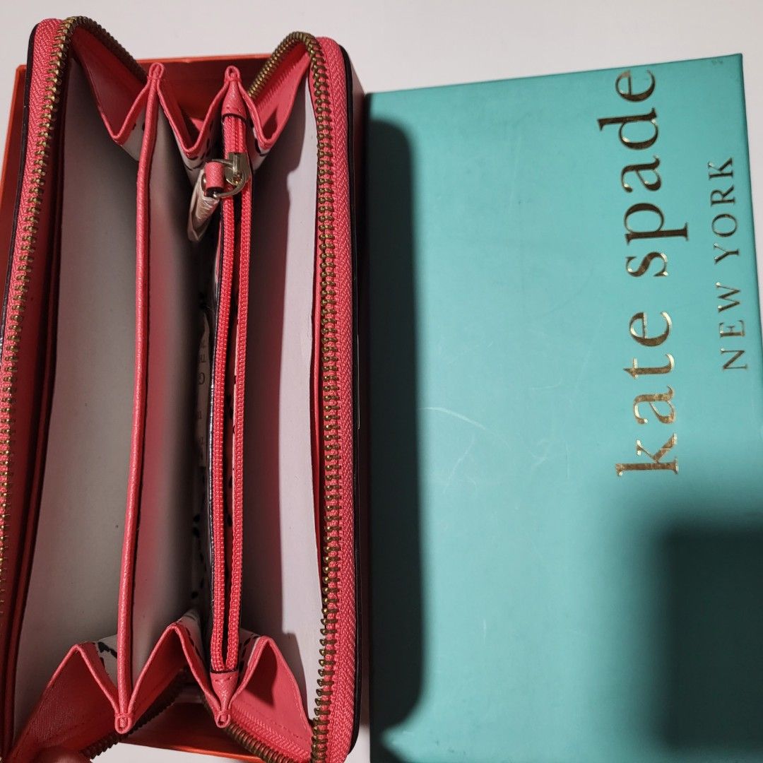 KATE SPADE NEW YORK Laurel Way Neda Saffiano Leather Zip Around Wallet