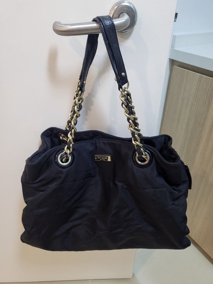 Kate spade black hotsell nylon diaper bag