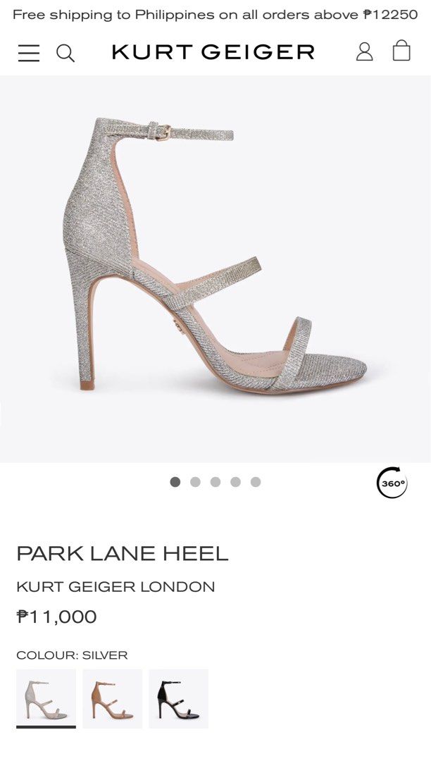 Kurt geiger park lane silver store