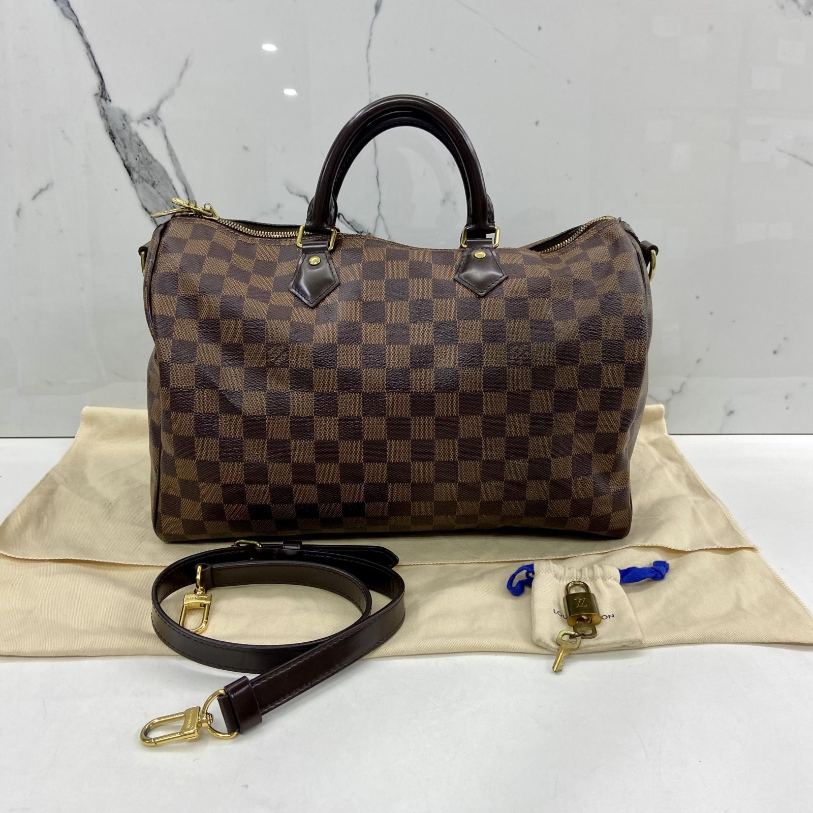 LOUIS VUITTON N41366 DAMIER SPEEDY 35 BANDOULIERE BOSTON BAG 237044862 Luxury Bags Wallets on Carousell