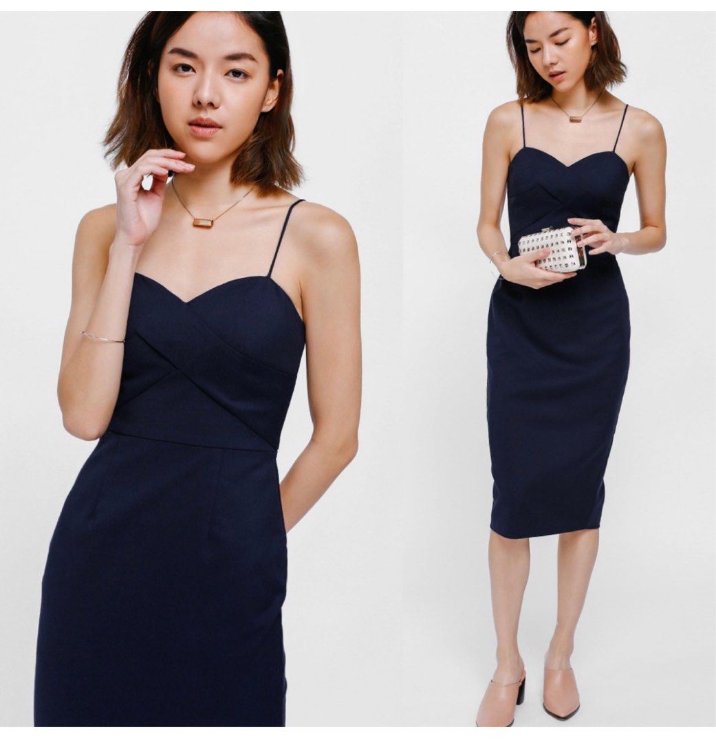 midi red wedding guest dress Gayelle Frill Hem Dress, Rusty Red – Jolie Moi Retail