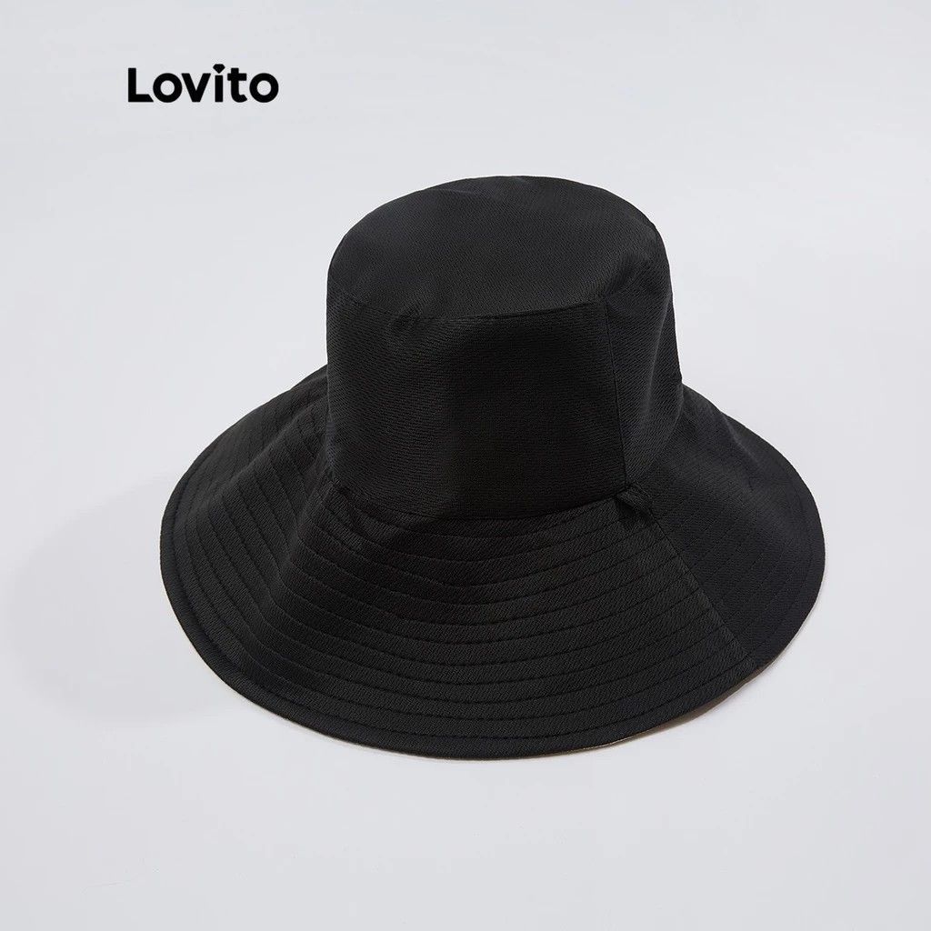 Lovito Casual Plain Basic Sun Protection Hats for Women LFA11708