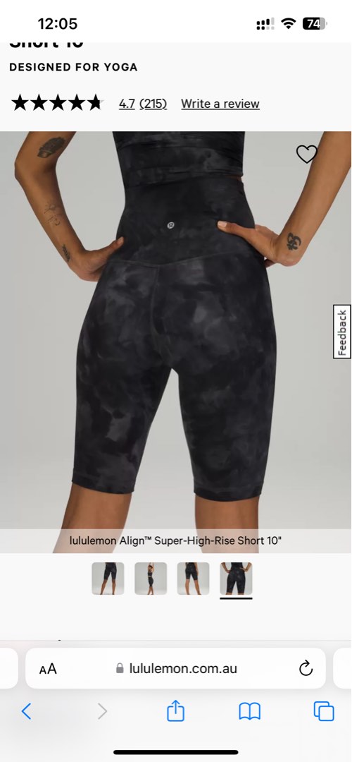 lululemon Align™ Super-High-Rise Short 10, Women's Fashion, Activewear on  Carousell
