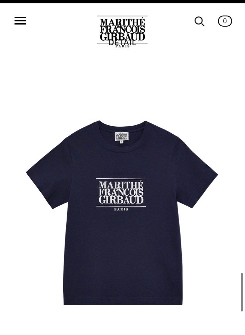 現貨Marithe Francois Girbaud W CLASSIC LOGO TEE NAVY size M