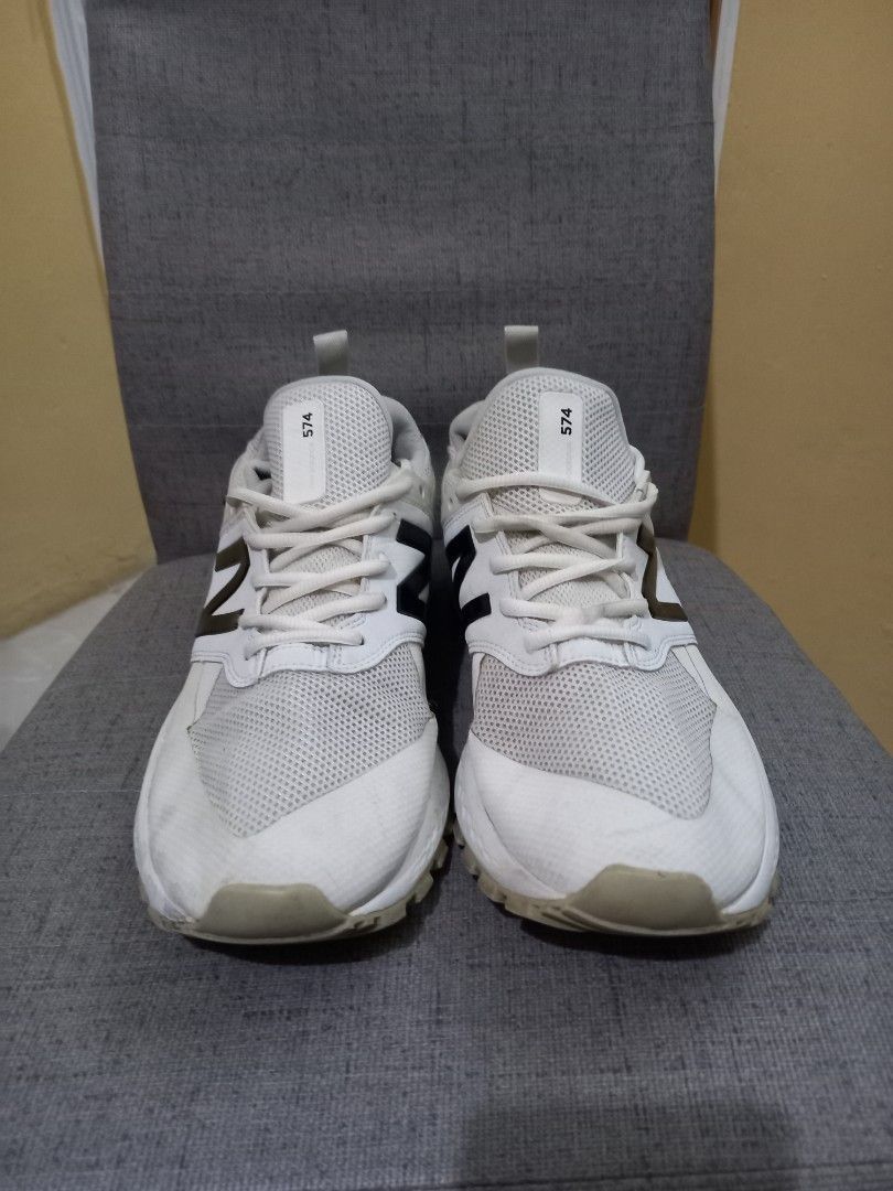 New balance 574 sport shop v2 triple white sneakers
