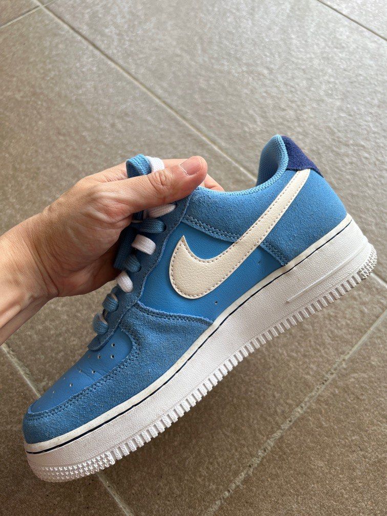 Nike air force clearance 1 baby blue suede