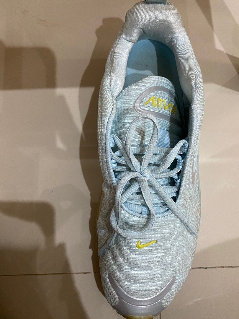 Nike Air Max 720 Pure Platinum and Dynamic Yellow Size 41 Insole 26