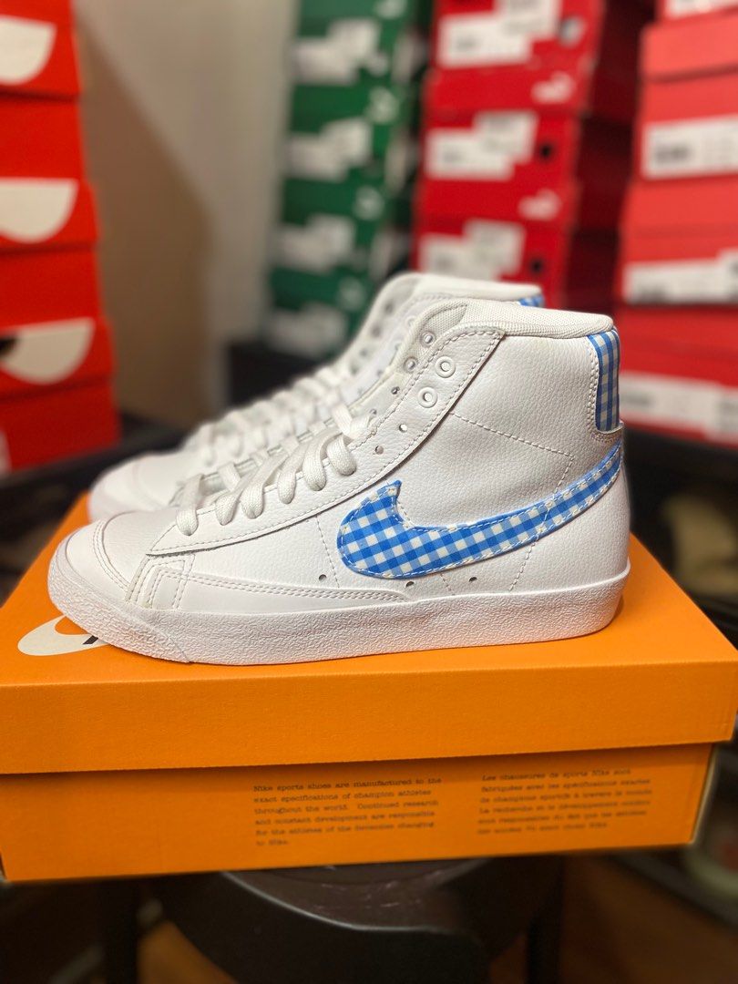 checkered nike blazers