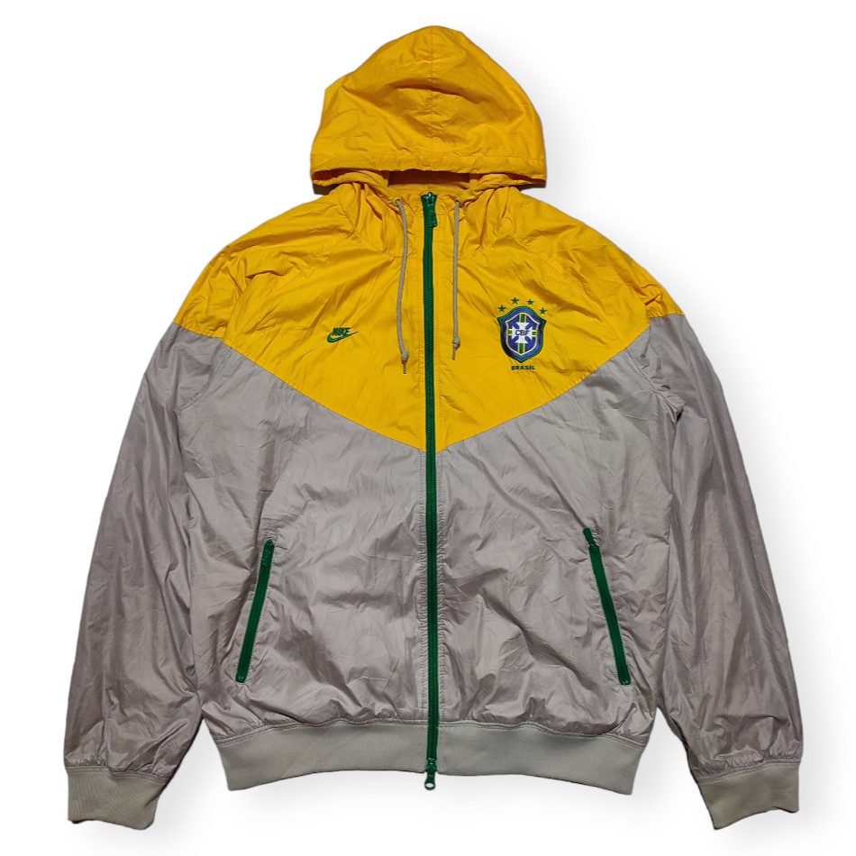 Nike Windrunner CBF Brazil Jacket Glanz Silky Retro Style Size