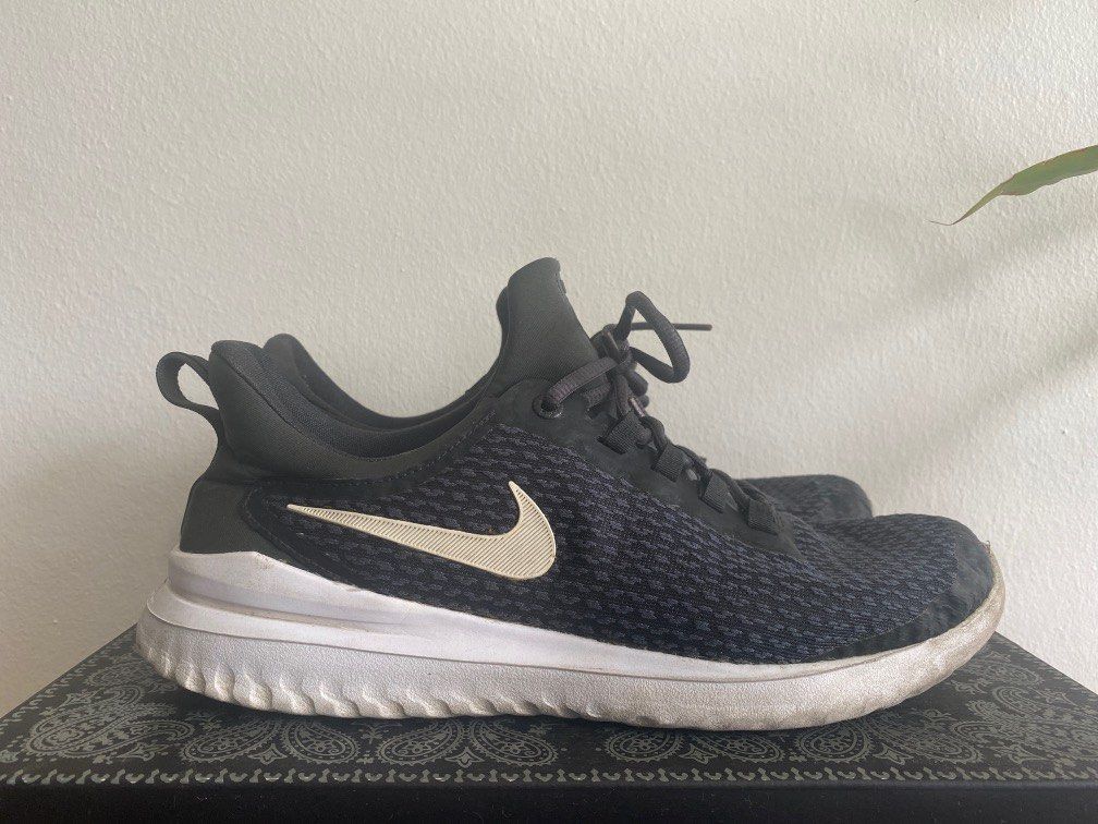 NIKE RENEW RIVAL BLACK RUNNING SHOES SPORT SHOES SCHOOL SHOES