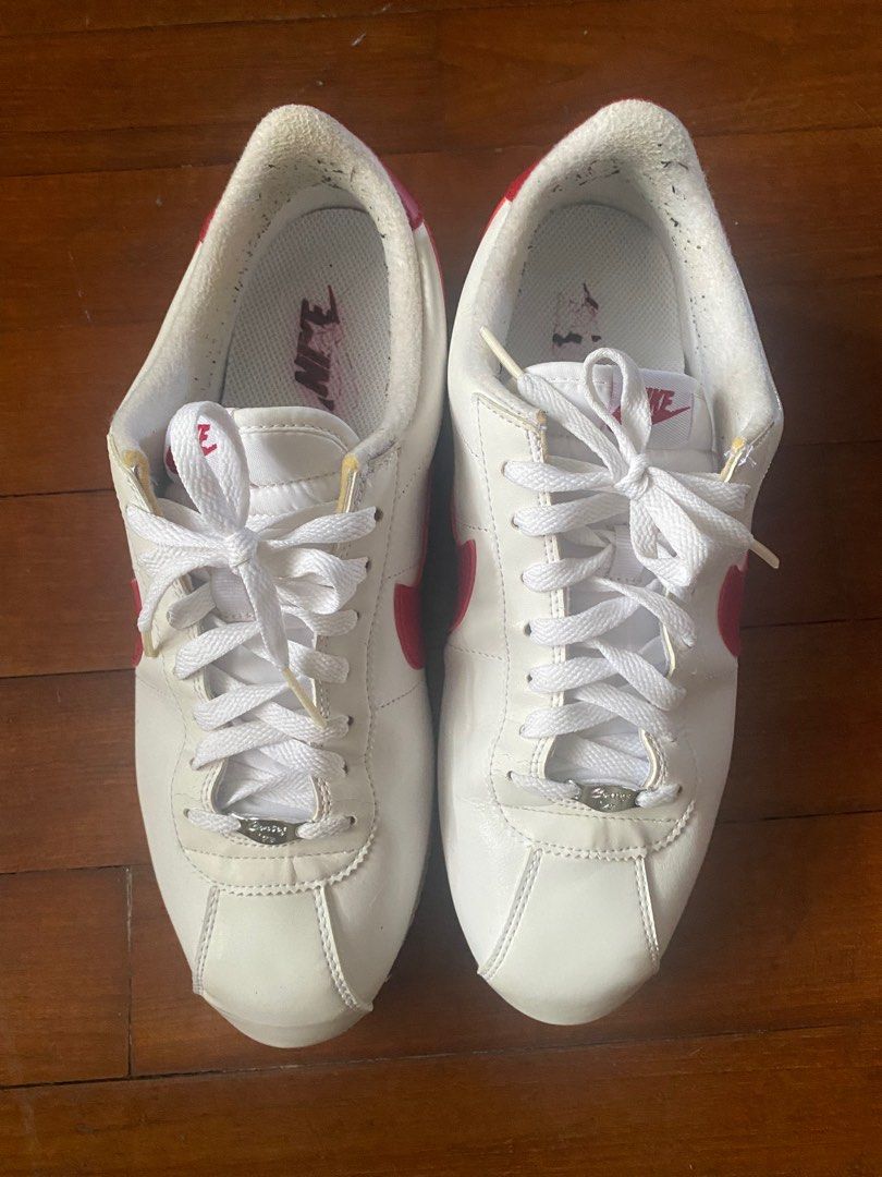 White nike shoes outlet red swoosh