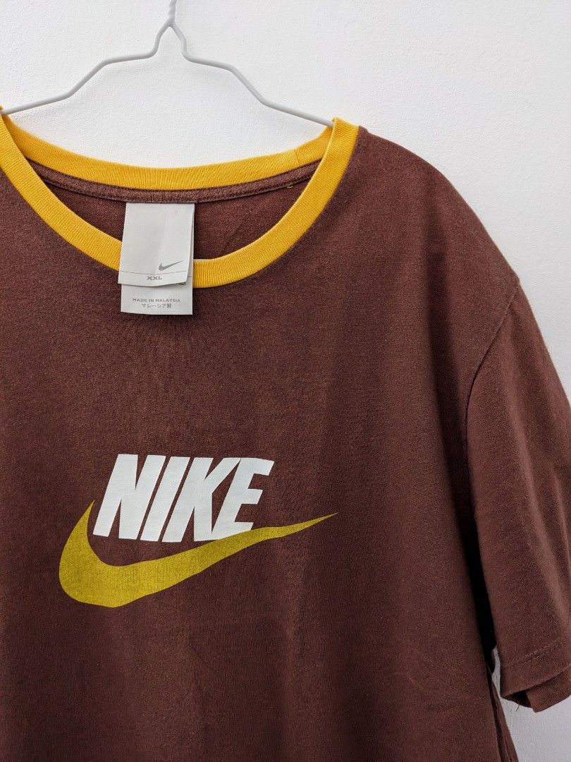 brown vintage nike shirt