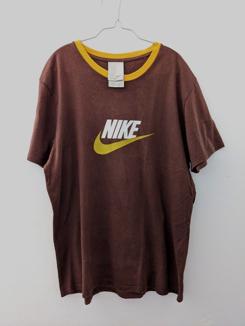 brown vintage nike shirt