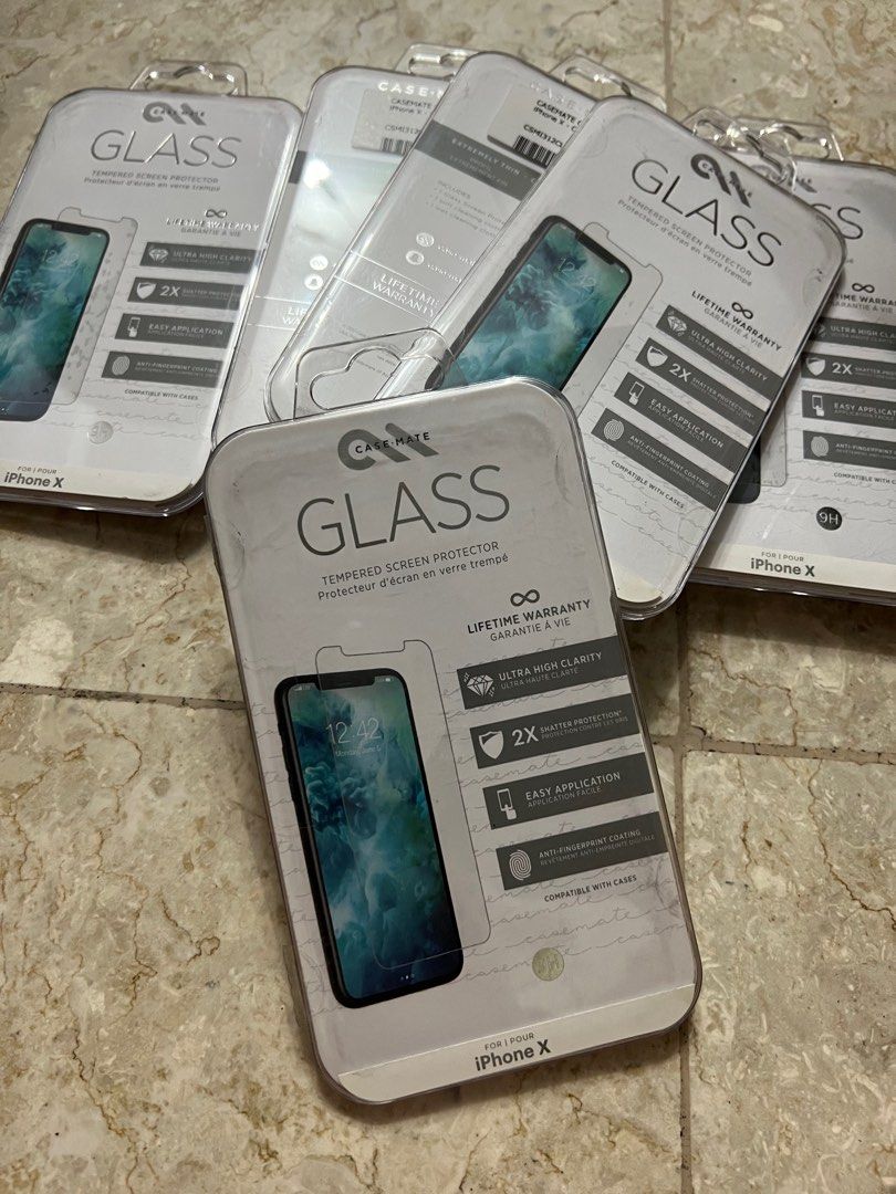 Original Casemate Tempered Glass Screen Protector for iPhone X / XS (Category: Other Mobile & Gadget Accessories) located in Manila. Submitted by razelysonn (Listing ID 1275206495, Image 1). Description: 350 each, original.